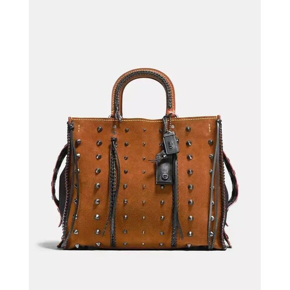 Coach 1941 WESTERN ROGUE 36 STUDS RIVETS SUEDE Whipstitch Details - Picture 1 of 15